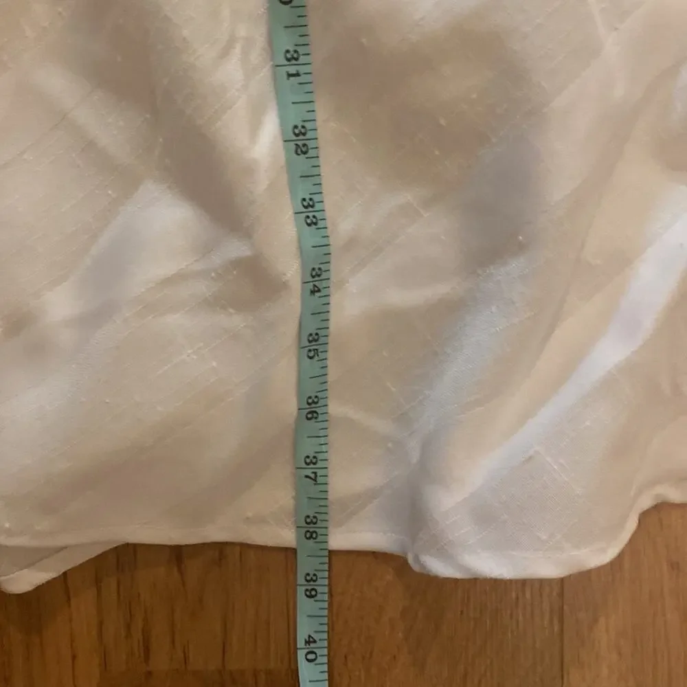 Vintage Andrea & Adam White Striped Vintage Midi Dress Square Neck Sz Lg - Picture 12 of 12